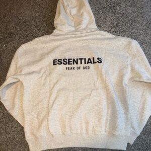 Fear of God Essentials Light Gray Hoodie